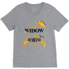 i'm not a widow i'm a wife to a husband with wings V-Neck Tee