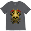 skull axe V-Neck Tee