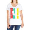 yoga cat Ladies Curvy T-Shirt