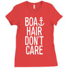 boat hair don't care (2) Ladies Fitted T-Shirt