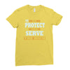 to protect and serve the rich Ladies Fitted T-Shirt