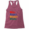 Hit Run Steal  Slide Racerback Tank