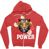 Girl Power White Write Zipper Hoodie