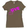 fuck love party Ladies Fitted T-Shirt