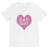 pink heart eat dirt ! t shirt   heart eat dirt graphic V-Neck Tee