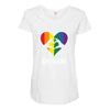 Love is Love Heart Maternity Scoop Neck T-shirt