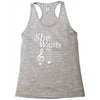 she wants the d black Racerback Tank