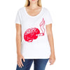 joint smoking brain Ladies Curvy T-Shirt