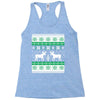 reindeer christmas ugly sweater Racerback Tank