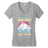 I Wish I Were a Unicorn So I Could Stab Idiots with My Head Women's V-Neck T-Shirt