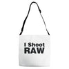 i shoot raw Adjustable Strap Totes