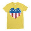 usa flag Ladies Fitted T-Shirt
