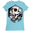skull hexagon Ladies Fitted T-Shirt
