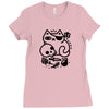 badass cat Ladies Fitted T-Shirt