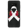 lung cancer white ribbon Samsung Galaxy S8 Case