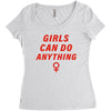 Girls Can Do Anything Women's Triblend Scoop T-shirt