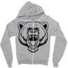 angry bear head Zipper Hoodie