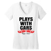 Plays With Cars Women's V-Neck T-Shirt