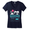 camp line Women's V-Neck T-Shirt