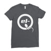 el q white logo Ladies Fitted T-Shirt