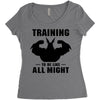 Training to be Like All Might Women's Triblend Scoop T-shirt