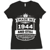 Made In 1944 And Still Awesome Ladies Fitted T-Shirt