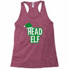 christmas head elf Racerback Tank