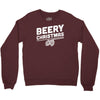 beery christmas hops drinking beer funny Crewneck Sweatshirt
