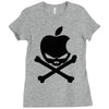 apple skull Ladies Fitted T-Shirt