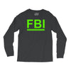 mens fbi print casual slim Long Sleeve Shirts