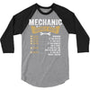 Mechanic Hourly Rate 3/4 Sleeve Shirt