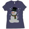 christmas snowman Ladies Fitted T-Shirt