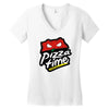 pizza time (2) Women's V-Neck T-Shirt