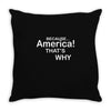 because america Throw Pillow