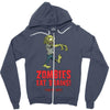 zombies eat brains Zipper Hoodie