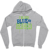i bleed blue and green Zipper Hoodie
