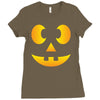 funny halloween jack o lantern kids Ladies Fitted T-Shirt