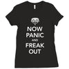 now panic and freak out Ladies Fitted T-Shirt