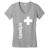 fan, swiss cross, switzerland, new Women's V-Neck T-Shirt