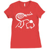 marca peru nazca lines monkey Ladies Fitted T-Shirt