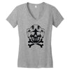 space princess skull Women's V-Neck T-Shirt