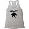 beast muscle guy workout Racerback Tank