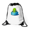 call of the kiddie pool Drawstring Bags