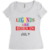 legends are born july Women's Triblend Scoop T-shirt