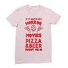 horror movies, pizza and beer Ladies Fitted T-Shirt
