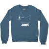 jaws chalk board movie licensed cotton blend adult Crewneck Sweatshirt