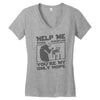 help me stack overflow youre myo nly hope Women's V-Neck T-Shirt