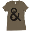 peace and love tshirt party heart tee no war stoner hippie sign ladies Ladies Fitted T-Shirt