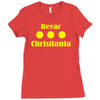 bevar christiania flag logo Ladies Fitted T-Shirt