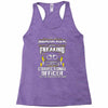 proud dad freaking Racerback Tank